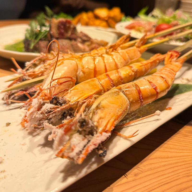 海老の炉端焼き(みみずく 名駅店)