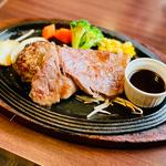 宮崎和牛ハンバーグ/宮崎和牛サーロインステーキコンボ(ハンバーグ・ステーキ宮崎亭)