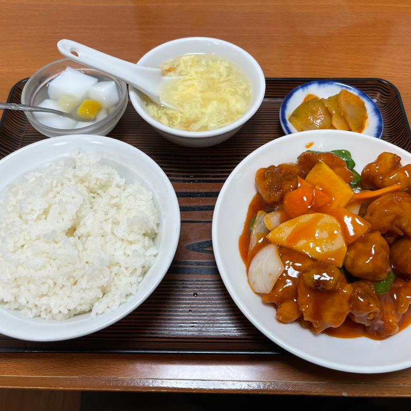 酢豚定食(華珍楼)