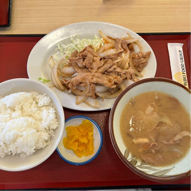 豚の生姜焼き定食(まいどおおきに食堂 八尾食堂)