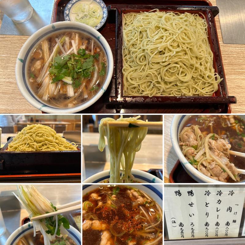 冷し肉南蛮そば大盛り(そば処 更科)