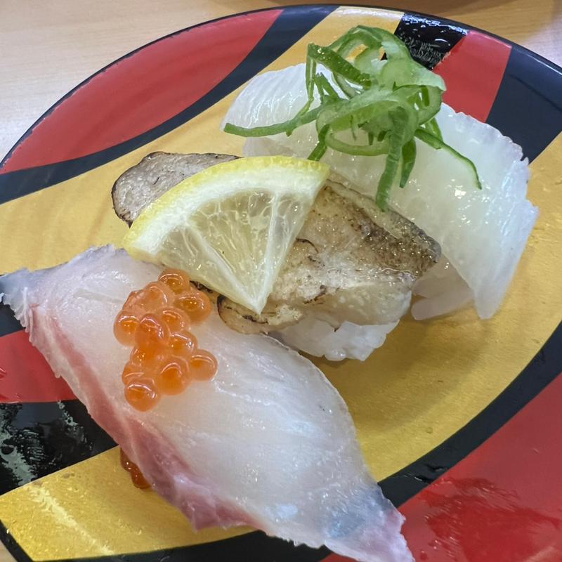 3種の白身食べ比べ(かっぱ寿司 三木店)