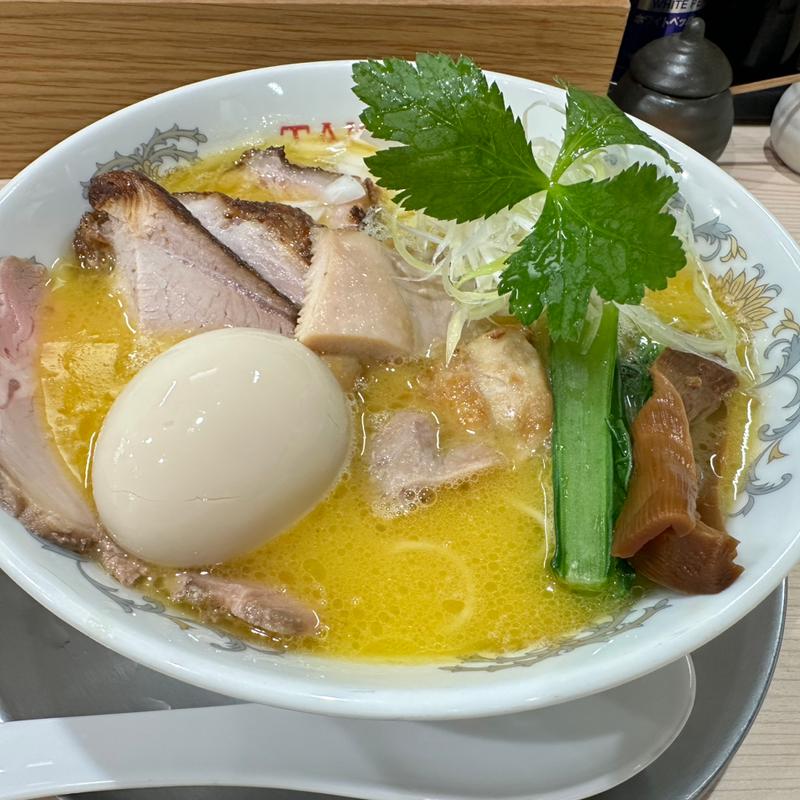 だし味玉チャーシュー塩こってり(ラーメン専科 竹末食堂)