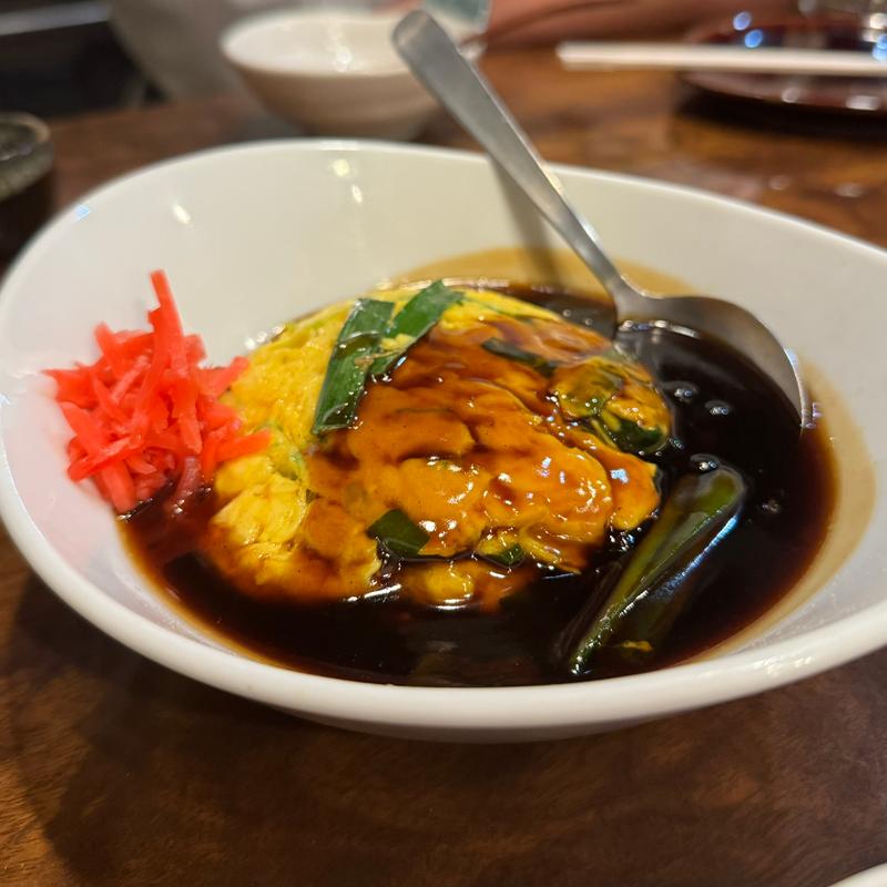 ニラ玉の黒酢あん(丸大駅前センター )