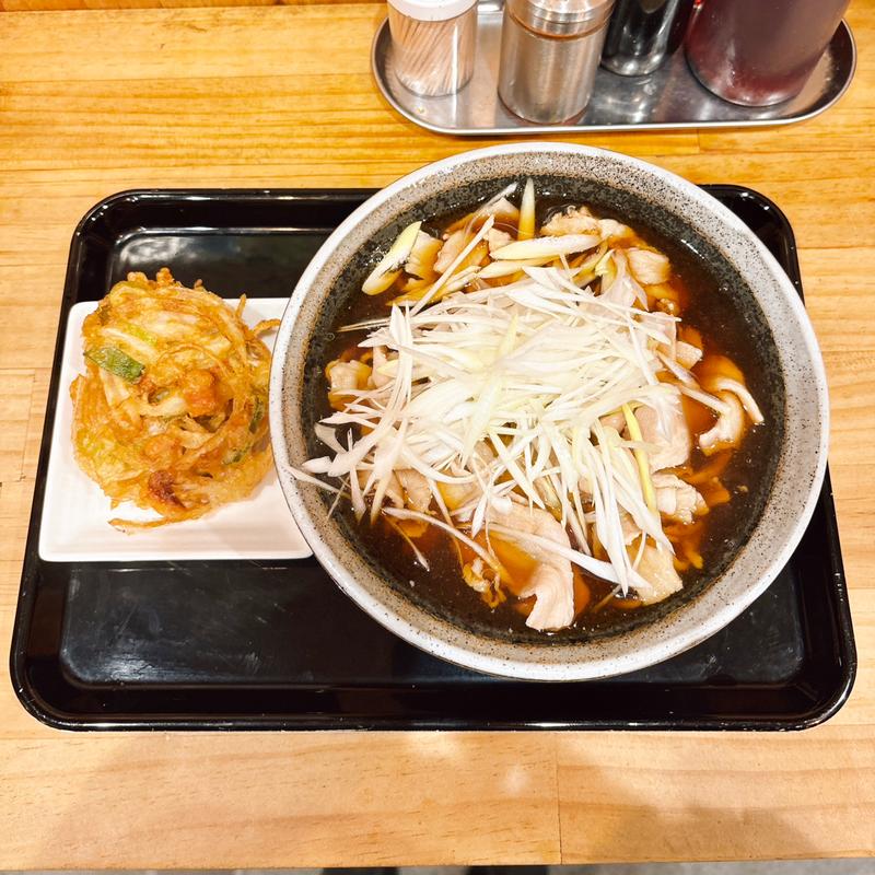 肉そば＋かき揚げ(のじろう)