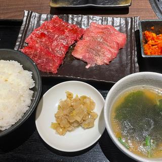 牛カルビ＋牛タン定食 100g(焼肉やまと　アリオ亀有)
