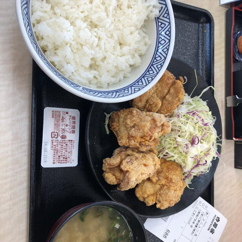 から揚げ定食(吉野家 ５０号線バイパス太田店)