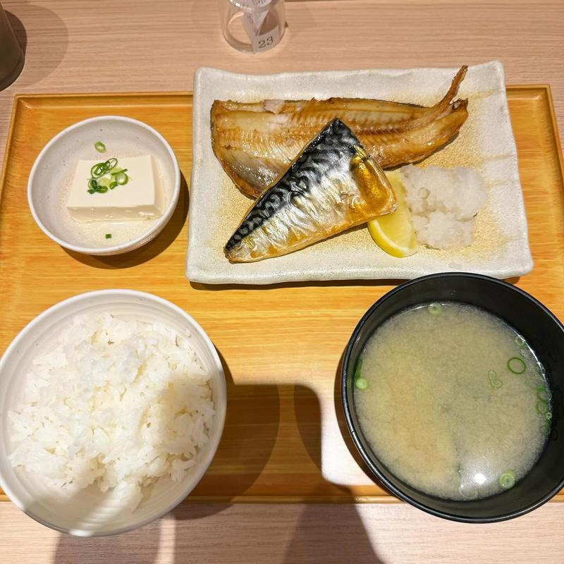 しまほっけと鯖の塩焼き定食(やよい軒 銀座インズ店)