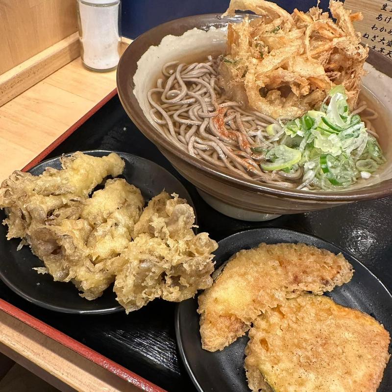 かき揚げそば 舞茸天 かぼちゃ天(大船そば)