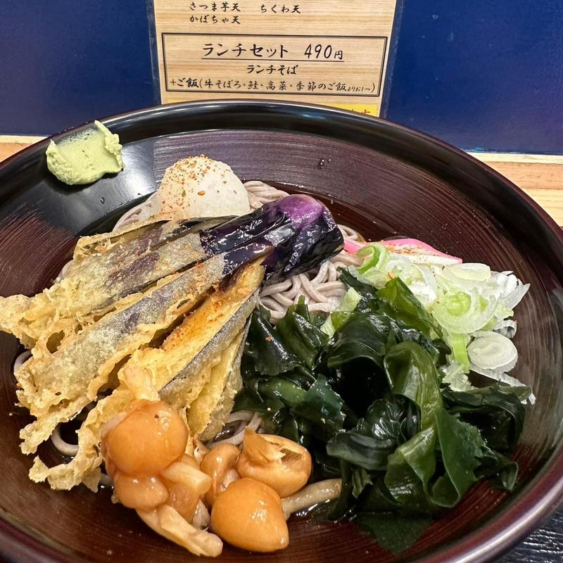 冷やし茄子天おろしそば(大船そば)