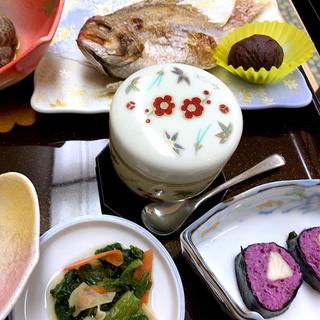 夕食(温泉民宿 本間義一)