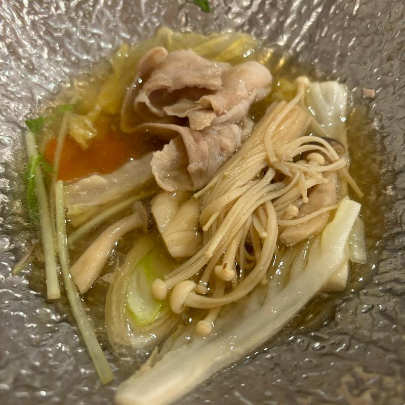 青梅産豚バラしゃぶ鍋(東京・青梅 石神温泉 清流の宿 おくたま路 )