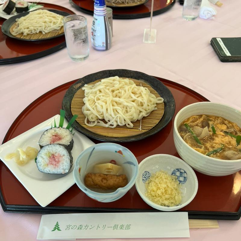 那須御養卵のかき玉肉汁つけうどん(宮の森カントリー倶楽部 レストラン )