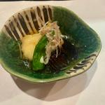 鱧と水茄子のみょうが餡掛け