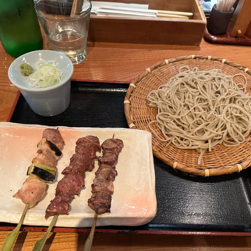 蕎麦、焼き鳥セット(炭焼き 権八 あざみ野)