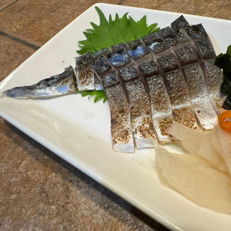 トロ〆さば炙り刺(二代目麺酒場 晴れの陽)