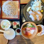 海鮮丼ひれかつ膳(天竜そば こたけ庵)