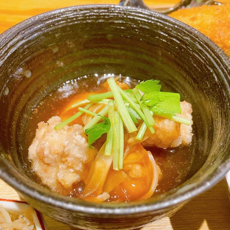 鶏肉の甘酢あん（田心のお昼ごはん）(田心)