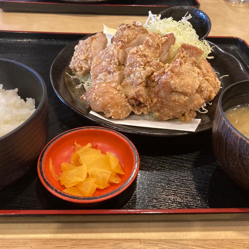 鶏の竜田揚げ定食(味里 青梅新町店)