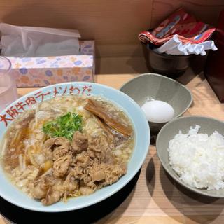 醤油牛肉ラーメン(大阪牛肉ラーメン わだ 南海難波本店)