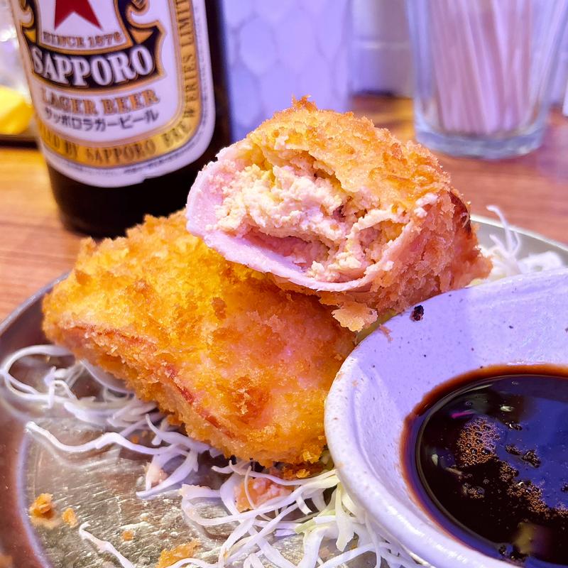 玉子ハムカツ(大衆食堂 ゆしまホール)