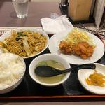焼きそば定食(から揚げ付き)(深井 中華 龍運)