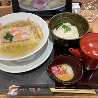 鯛塩らぁ麺＋鯛茶漬けセット(鯛塩そば 灯花 イオンモール大高店)