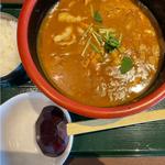 カレーうどん　〆ご飯