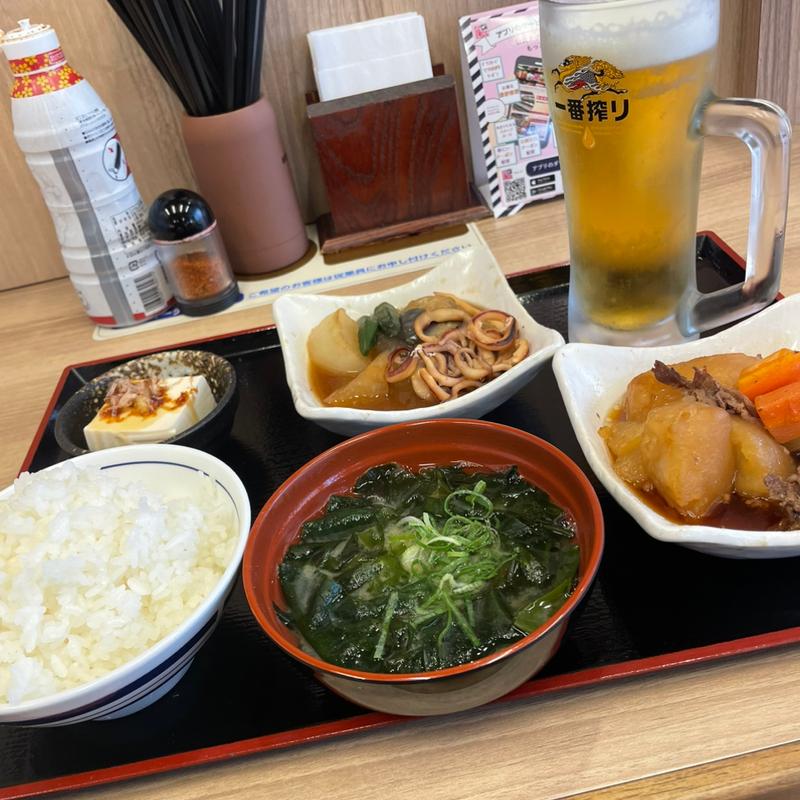 肉じゃが&イカと茄子の炒め物(ザめしや 神戸上沢通)