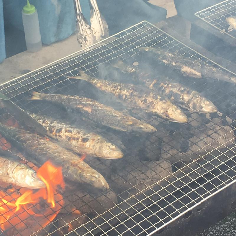 イワシの丸焼き(岸和田市 地蔵浜みなとマルシェ)