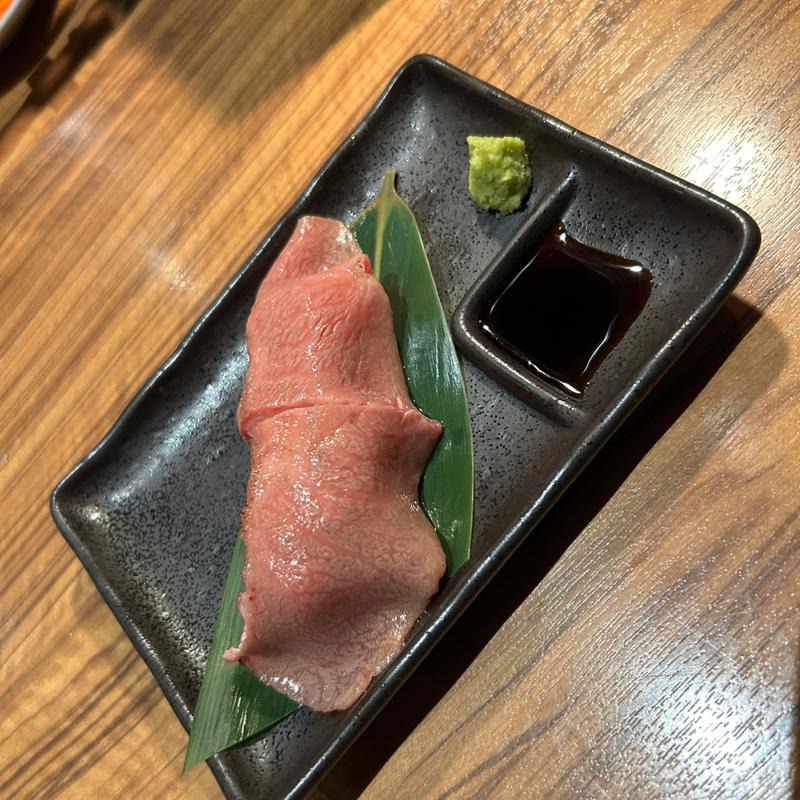 炙りミスジのにぎり寿司(焼肉ハウス 大滝)