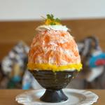 ピングレオレンジヨーグルト(かき氷専門店「Blue Apple～shaved ice Cafe～（ブルーアップルシェイヴドアイスカフェ）」)
