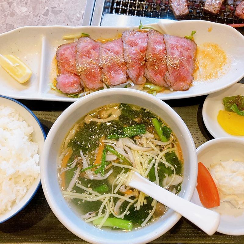 タリアータ定食(あみ焼ハウス せせらぎ)