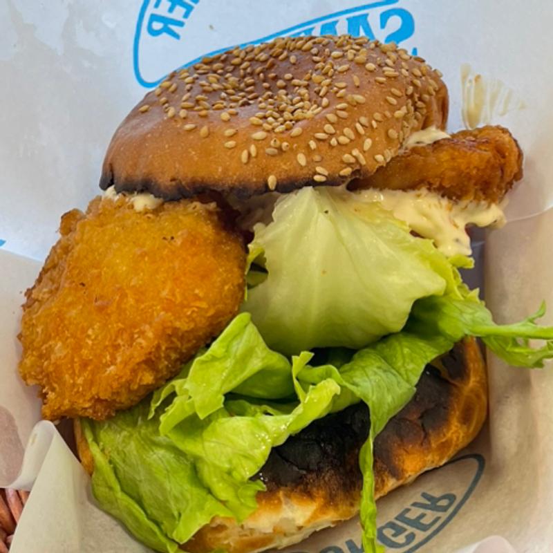 帆立バーガーBIG3粒入り(北勝水産 （ほくしょうすいさん）)