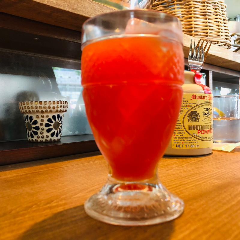 ブラッドオレンジジュース_PASTA ドルチェコース(クチーナイタリアーナミニモ)