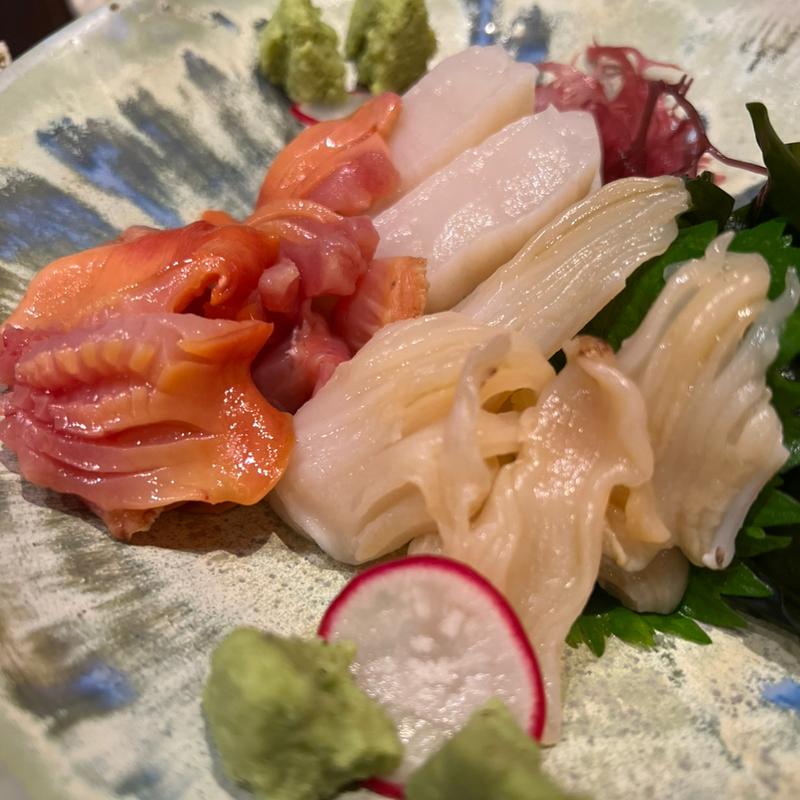 おまかせ活貝盛り合わせ3品(焼貝 あこや)