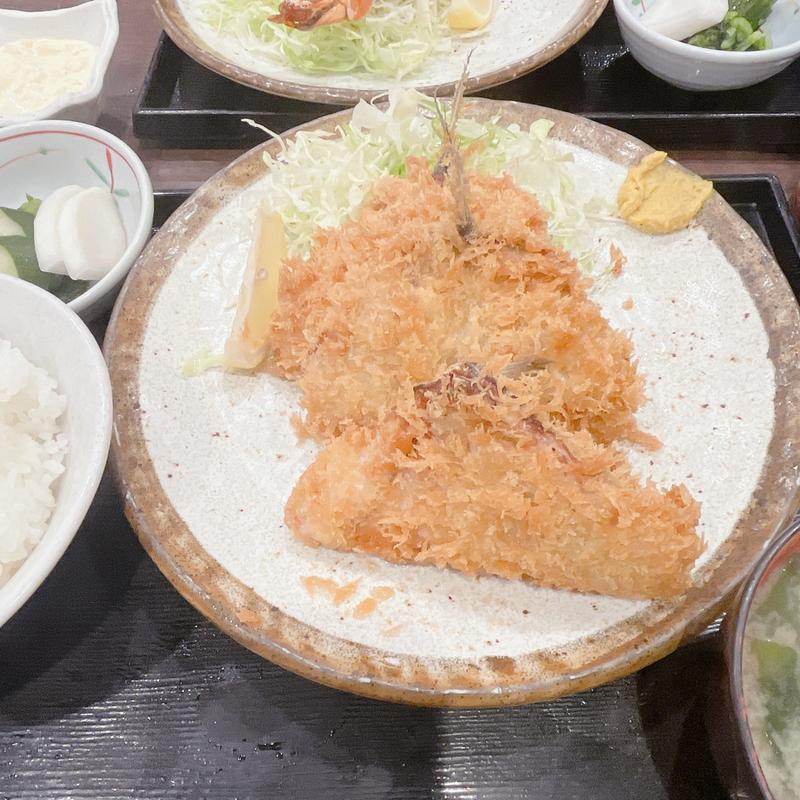 アジフライ定食(巣鴨ときわ食堂 駒込店)
