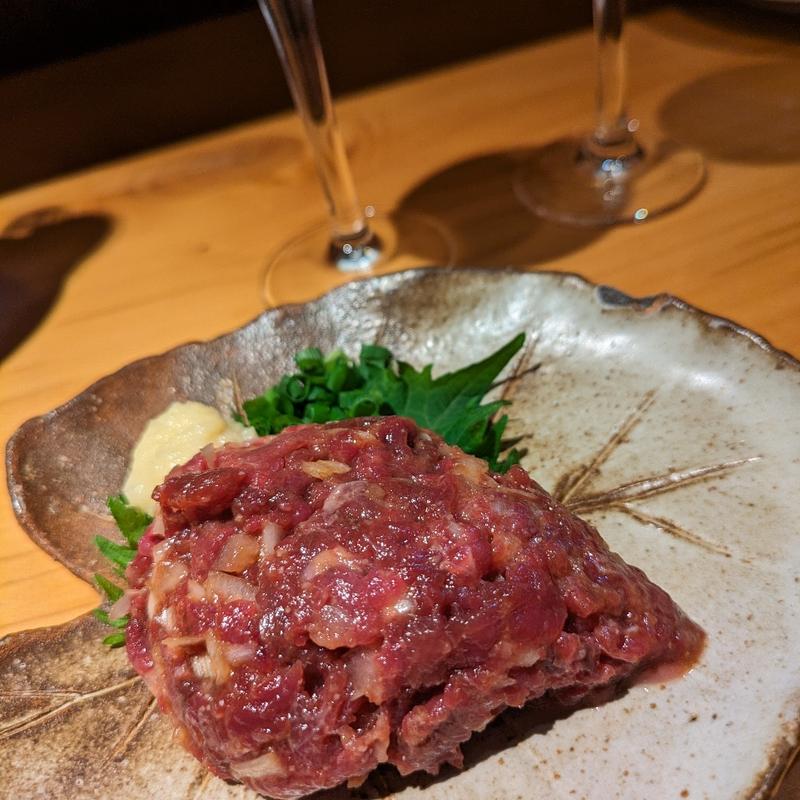 馬肉のなめろう(日本酒バル HARETOKE )