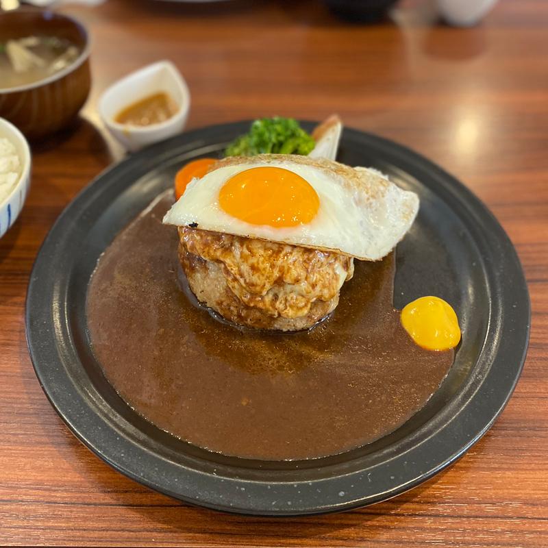 オリ&チーズハンバーグ(デミグラスソース)(ハンバーグ食堂 榎本よしひろ商店)
