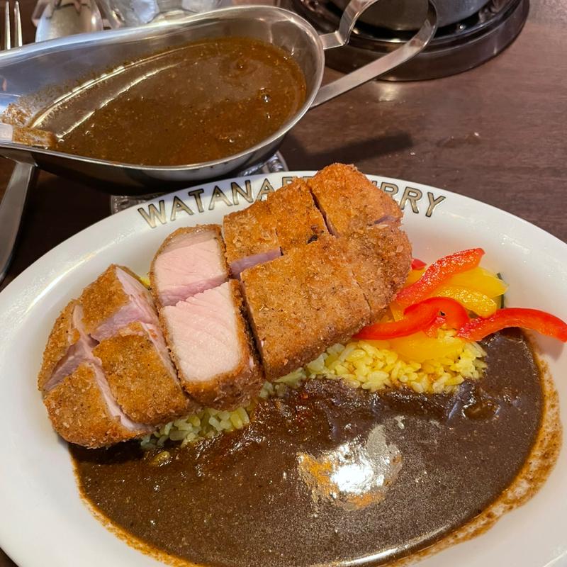 黒毛和牛の辛口ビーフカリー　とんかつトッピング(渡邊カリー 梅田本店)