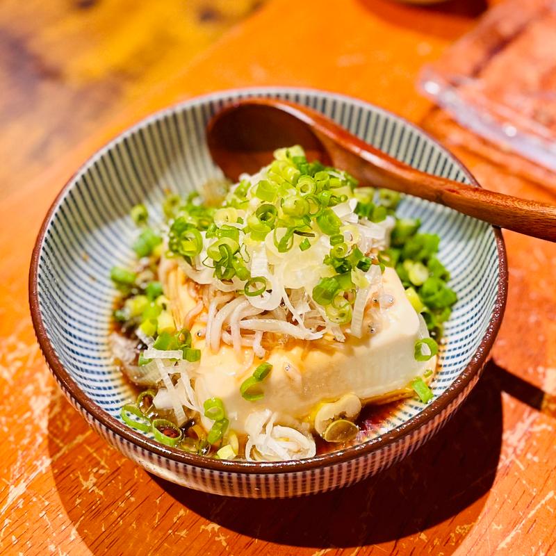じゃこネギ豆腐(和光 日本酒バル まいかけ)