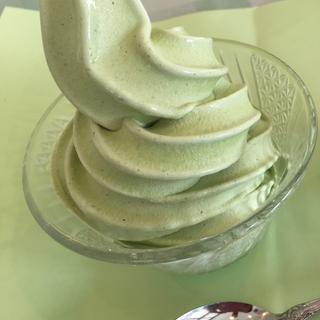 蓮の葉ソフトクリーム(みずの森レストラン)