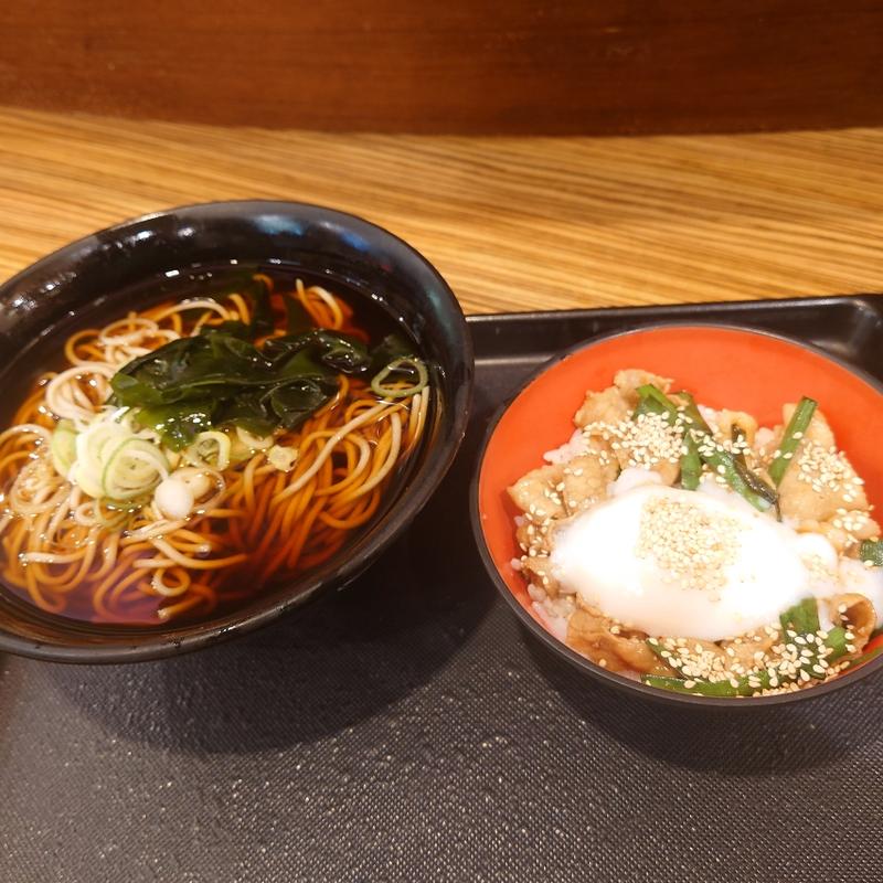 ミニ豚スタミナ丼セット かけそば(富士そば 新小岩南口店 )