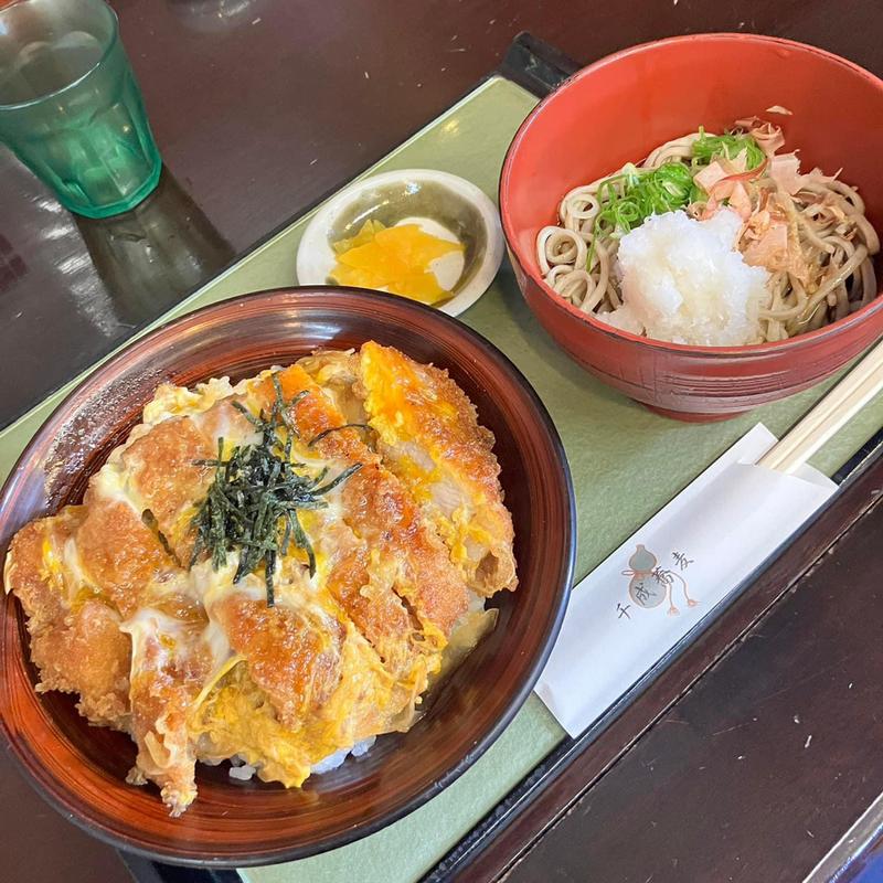 玉子とじかつ丼セット(千成そば )