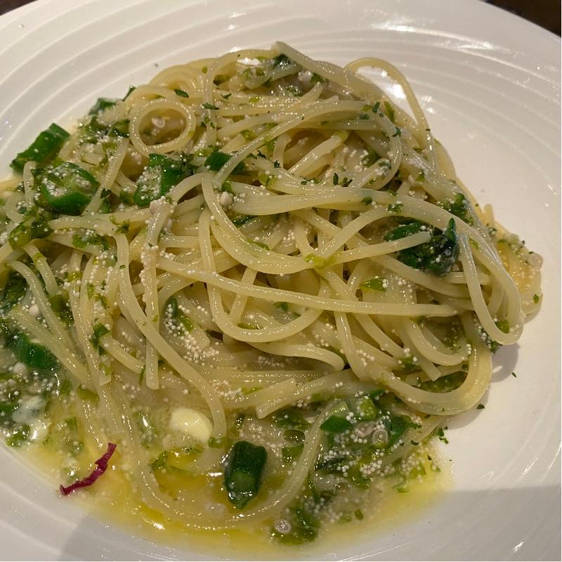 オクラとアオサのバター明太子(イル・ヴィゴーレ 神田神保町店 （IL VIGORE）)