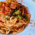 あぶり明太子のっけ 明太子パスタ(魚卵専門店 田所食品)