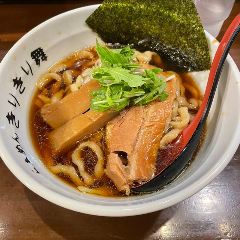 限定麺 極太ちぢれ麺の煮干中華そば(きりきり舞 )