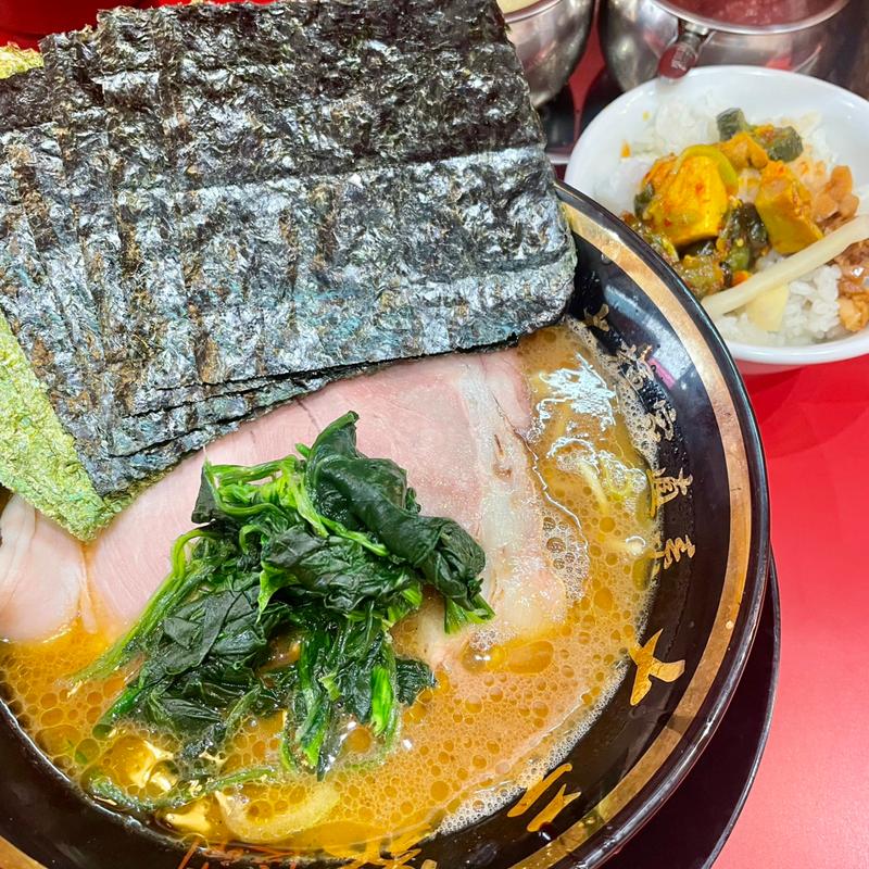 ラーメン並＋ライス食べ放題＋高級のり(大元家)