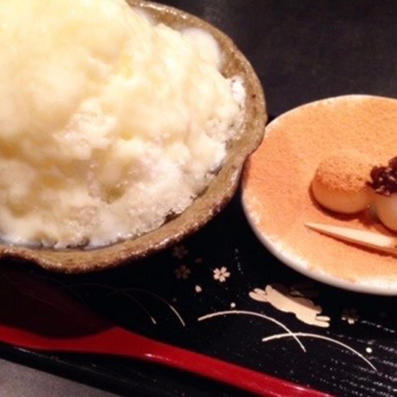 桃のかき氷(馬鈴 )