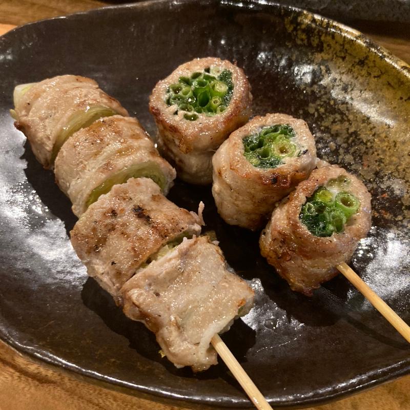 芽ねぎ巻き(やさい巻き串屋 ねじけもん 春吉)